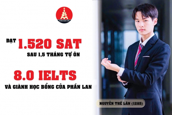 THPT-VP | ĐẠT 1.520 SAT SAU 1,5 TH&Aacute;NG TỰ &Ocirc;N; 8.0 IELTS V&Agrave; GI&Agrave;NH HỌC BỔNG CỦA PHẦN LAN
